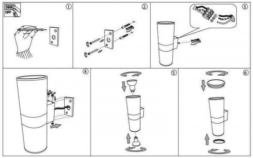 Настінний світильник Ideal Lux GUN AP2 SMALL NERO (100395) (81228)