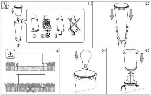 Уличный светильник Ideal Lux TRONCO PT1 BIG GRIGIO (026961) (49041)
