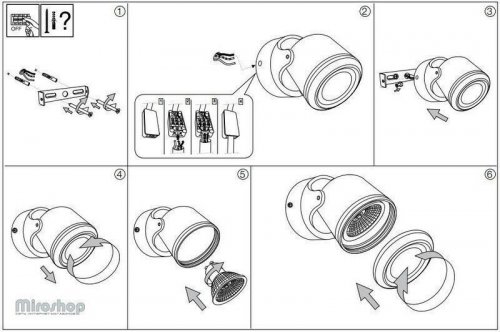 Настінний світильник Ideal Lux XENO AP1 BIANCO (129488) (94204)