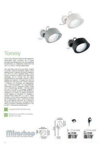 Настінний світильник Ideal Lux TOMMY AP1 GRIGIO (145327) (94195)