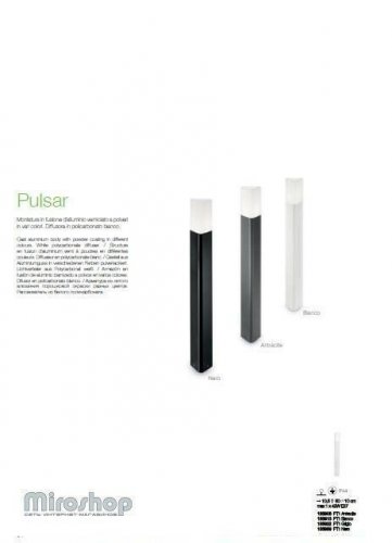 Парковий світильник Ideal Lux PULSAR PT1 ANTRACITE (135908) (94144)