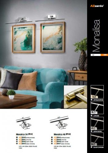 Подсветка для картин Azzardo AZ2644 Monalisa 46 (antique)