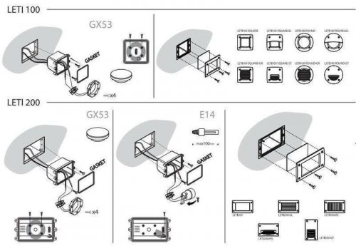 Светильник  точечный  Ideal  Lux  LETI  ROUND  FI1  NERO  (096551)