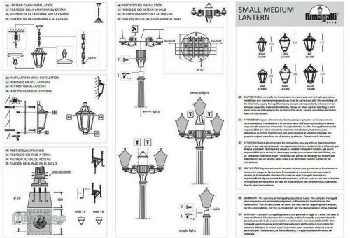 Вуличний світильник Ideal Lux ANNA PT1 SMALL NERO (101514)