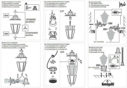 Вуличний світильник Ideal Lux ANNA PT1 SMALL NERO (101514)