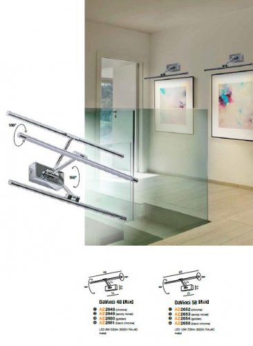 Підсвічування для картин Azzardo AZ2651 Davinci 48 (black chrome)