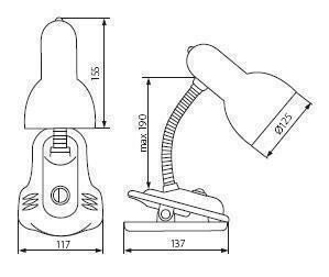 Настільна лампа Kanlux SUZI HR-60-B (7151) (84457)