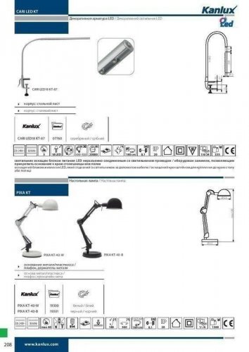 Настольная лампа Kanlux PIXA KT-40-B (19301) (84450)