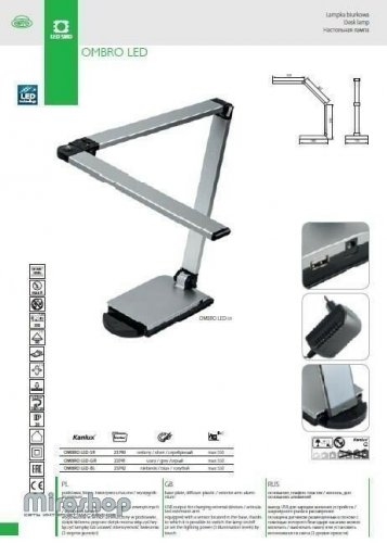 Настольная лампа Kanlux OMBRO LED-BL (23742)