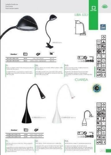 Настольная  лампа  Kanlux  LIBA  LED  SMD  B-WW  LAMPKA  BIUR.LED  (23630)