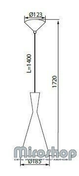 Подвесной светильник Kanlux BELLIE W/G OPRAWA SUFITOWA (24321) (96487)
