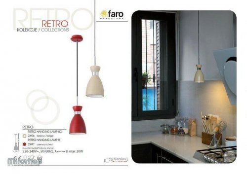 Підвісний світильник Kanlux RETRO HANGING LAMP R (23997) 
