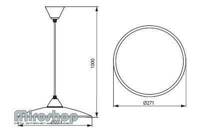 Підвісний світильник Kanlux JOVIT LED E27-R (24250) (90112) 