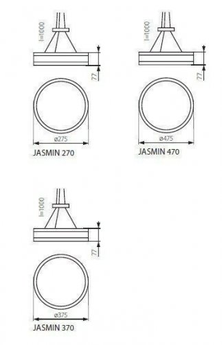 Підвісний світильник Kanlux Jasmin 270-W-H (23750)