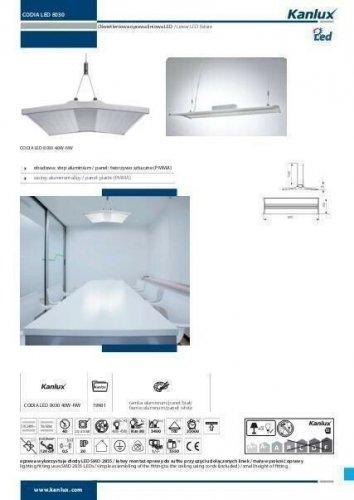 Підвісний світильник Kanlux Codia LED 8030 40W-NW (19981)