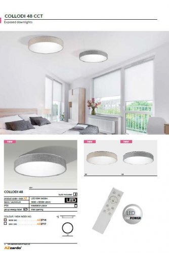 Потолочный светильник Azzardo AZ2716 Collodi 48 CCT (beige)