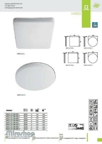 Потолочный светильник Kanlux VARSO LED 18W-NW-O (26441) (25220)