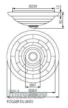 Потолочный светильник Kanlux FOGLER DL-240O (18120) (71943)