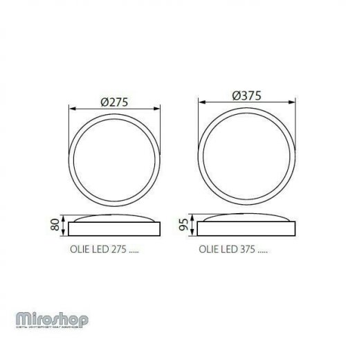 Стельовий світильник Kanlux OLIE LED 375 WE-WW (26106) (25269)