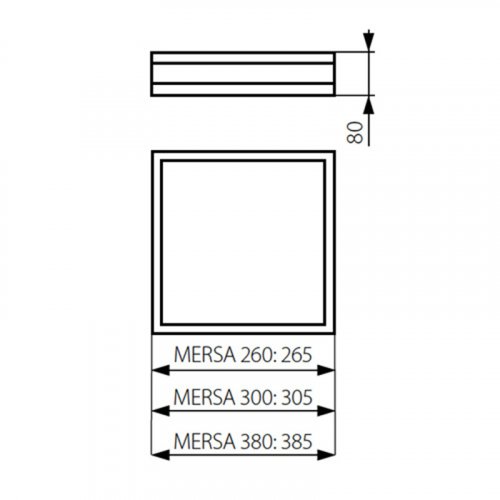 Потолочный светильник Kanlux MERSA 380-B/M PLAFONIERA DREW.KWADRA (29051)