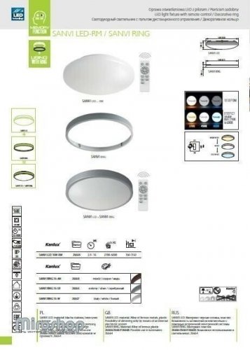 Стельовий світильник Kanlux SANVI LED 16W-RM (26664) 