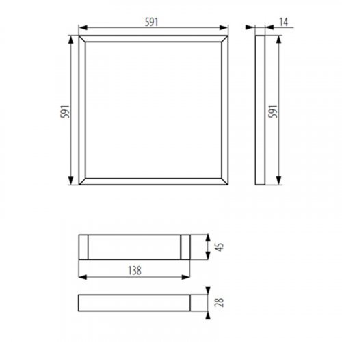 Светодиодная рамка Kanlux AVAR 6060 40W-NW (26770)