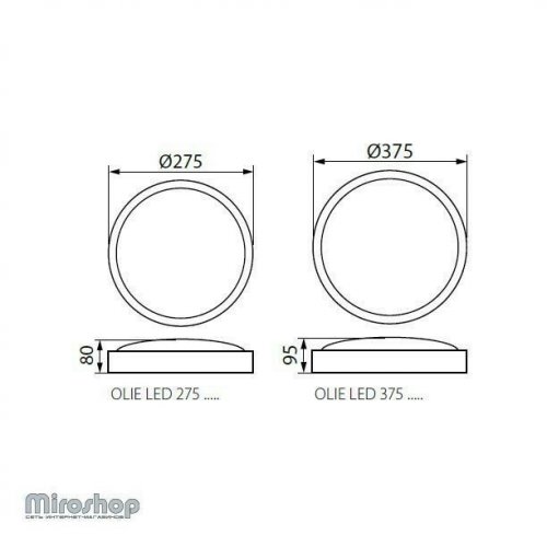 Стельовий світильник Kanlux OLIE LED 275 WM-WW (26101) (25155) 