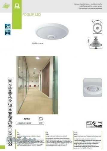 Стельовий світильник Kanlux FOGLER LED 14W-NW (18121)