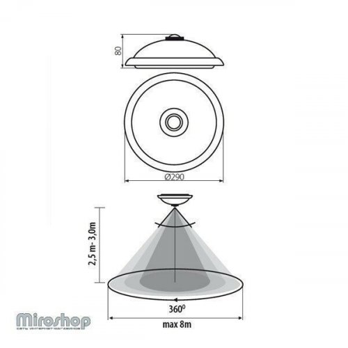 Стельовий світильник Kanlux FOGLER LED 14W-NW (18121)