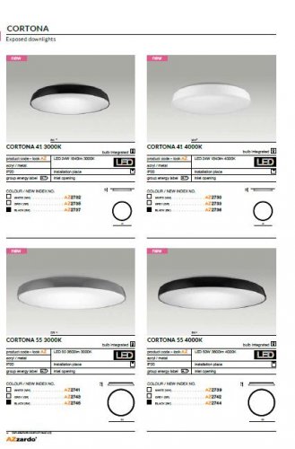 Потолочный светильник Azzardo AZ2736 Cortona 41 4000K (black)