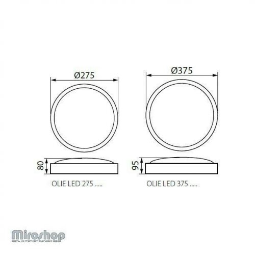 Стельовий світильник Kanlux OLIE LED 375 SN-WW (26104) (25172)