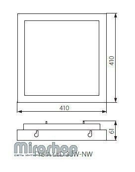 Стельовий світильник Kanlux TYBIA LED 38W-NW (24640) (26577)