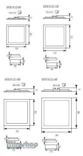 LED панель Kanlux KATRO N LED 24W-WW-SR (25824)
