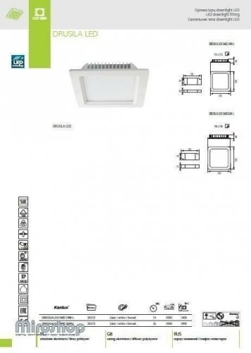 Стельовий світильник Kanlux DRUSILA LED SMD 36W-L (25513)