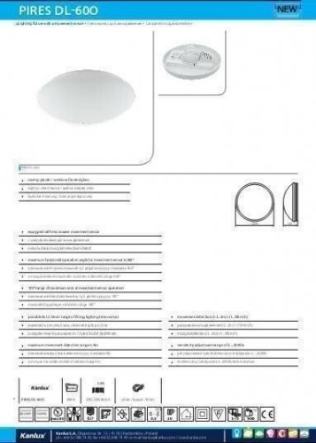 Стельовий світильник Kanlux PIRES DL-60O (8810) (58823)