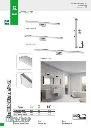 Настінний світильник Kanlux ASTEN LED IP44 15W-NW (26682) (25252)