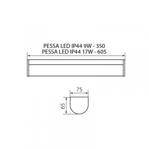 Светильник линейный Kanlux PESSA LED IP44 17W-NW (27533)