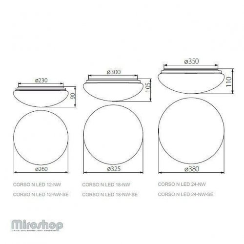 Потолочный  светильник  Kanlux  CORSO  N  LED  12-NW  (30420)