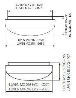 Світильник для ванною Kanlux Luven MX-218/38W EVG (18941)