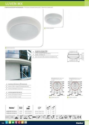 Світильник для ванною Kanlux Luven MX-216/21W EVG (18940)