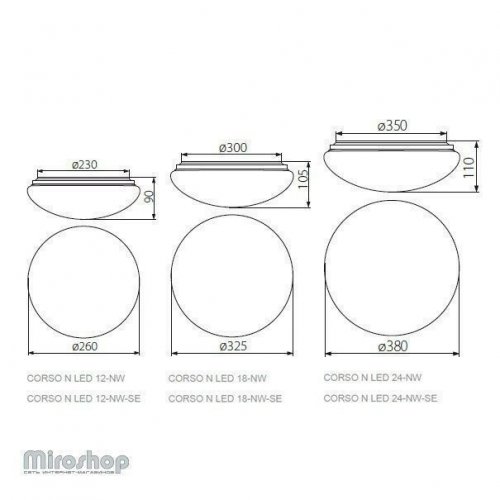 Потолочный  светильник  Kanlux  CORSO  N  LED  12-NW-SE  (30423)