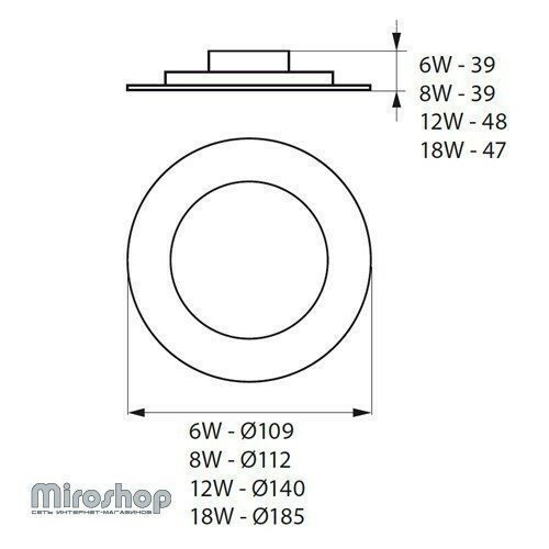 Точковий світильник Kanlux LITEN LED 8W-NW (25563) (95267)