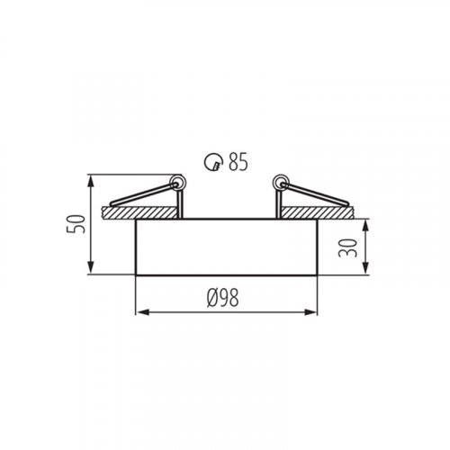 Точковий світильник Kanlux MINI BORD DLP-50-W PIER.OZDOB/KOM.OPR (28782) (25197) 
