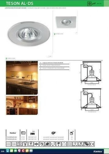 Точковий світильник Kanlux TESON AL-DSL50 (7373) (72061)