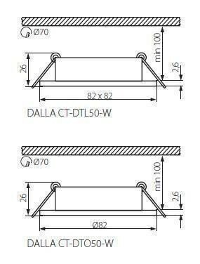 Точковий світильник Kanlux Dalla CT-DTL50-W (22431) (84682) 