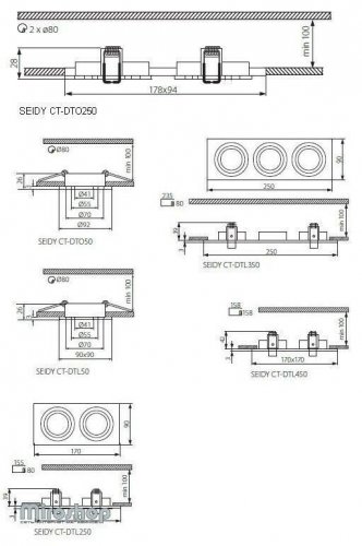 Точковий світильник Kanlux SEIDY CT-DTL50-W/M (19454) (95250) 