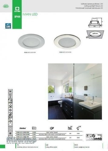 Точковий світильник Kanlux IVIAN LED 4,5W W-NW (25782)