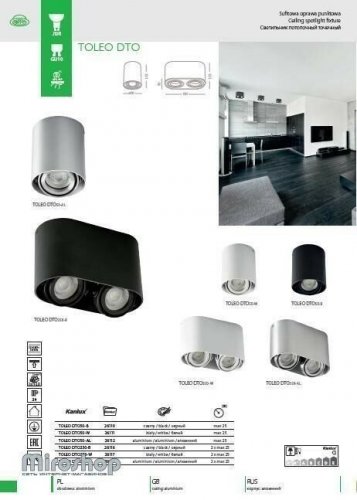 Точковий світильник Kanlux TOLEO DTO50-W (26111) (96632) 