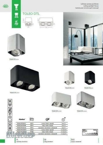 Точковий світильник Kanlux TOLEO DTL250-B (26119) (96637)