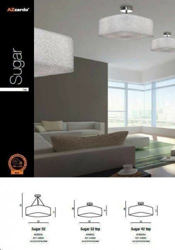 Потолочный светильник Azzardo AZ0449 Sugar 42 top (MX6625M metal/acryl chrome/clear) (23792)